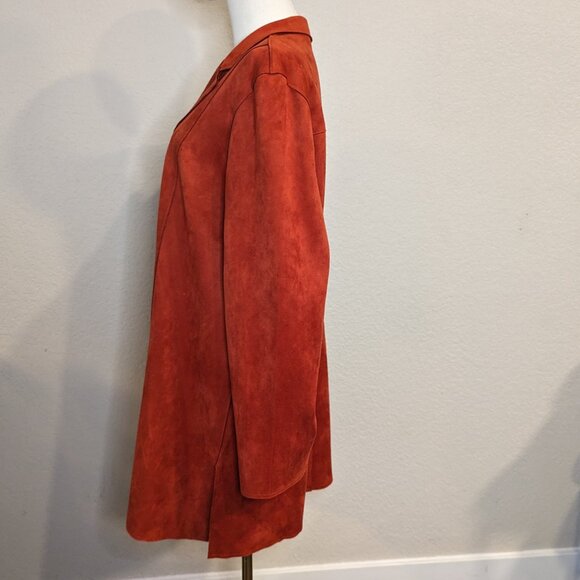 Premise Faux Suede Coat Red Pepper Sz XL - Picture 2 of 7